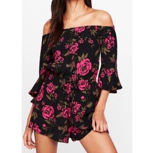 Express Floral Off Shoulder Romper